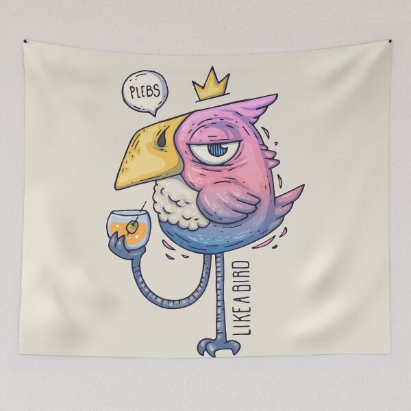 Item preview, Flamingo enjoying a drink designed and sold by kalud-zoldyck.