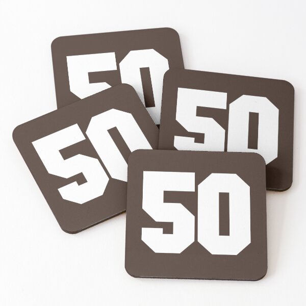 Item preview, 50 Number Cleveland Sports Fifty Brown Jersey designed and sold by HelloFromAja.