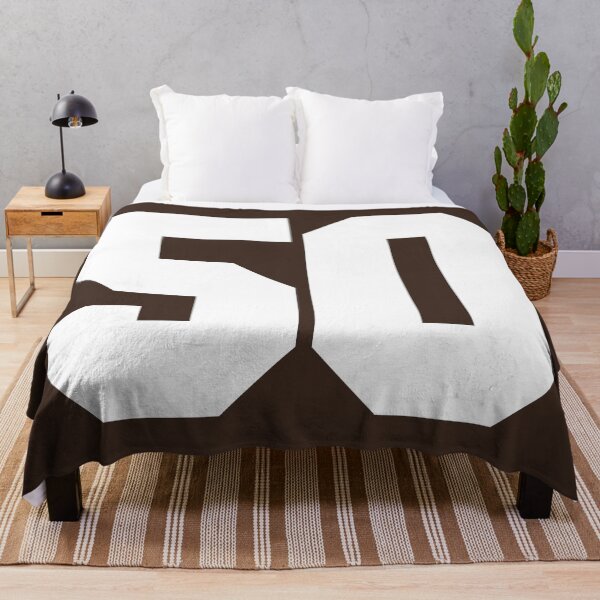 Item preview, 50 Number Cleveland Sports Fifty Brown Jersey designed and sold by HelloFromAja.