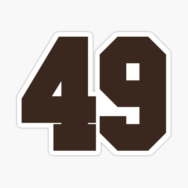 99 Number Cleveland Sports Ninety-Nine Brown Jersey Sticker for Sale by  HelloFromAja