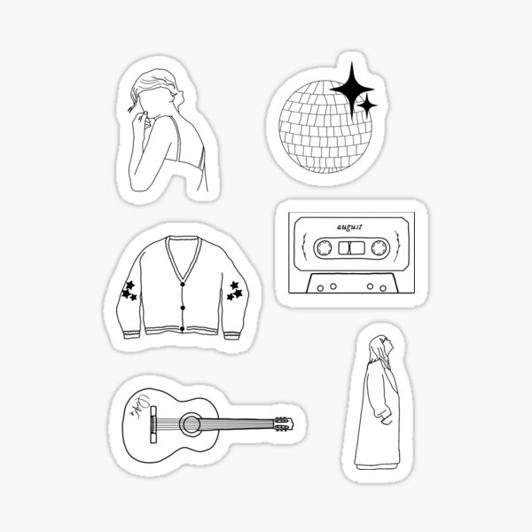 Taylor Swift Sticker Pack (10 pieces + 1 Bonus Sticker) – Trusty Spot  Records & Tees