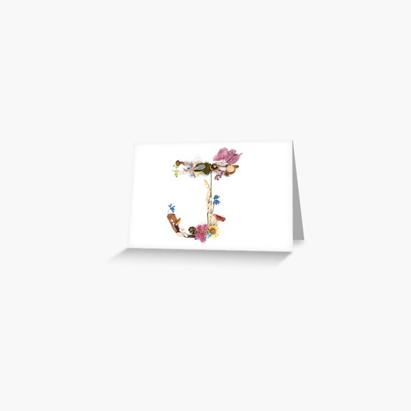 Flora & Fauna Letter "J" Greeting Card