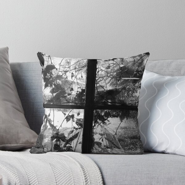 Item preview, Black and White Window View with Vines designed and sold by CrumblissArt.