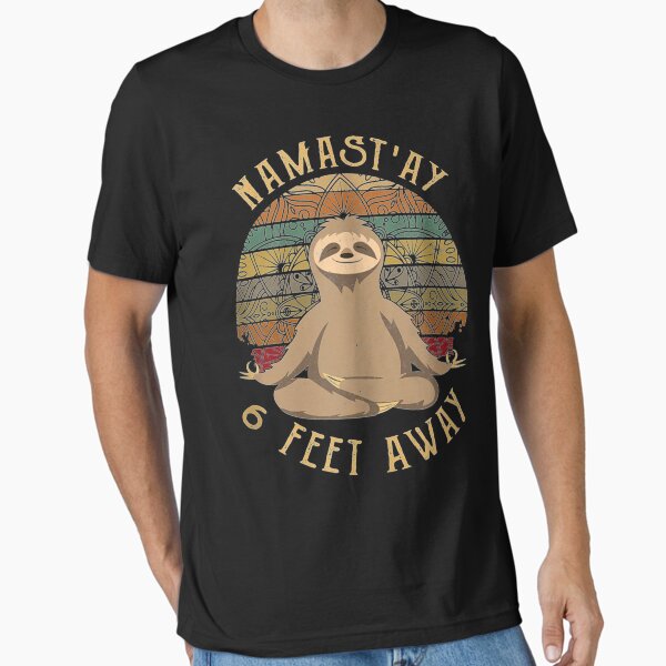 Item preview, Namaste 6 Feet Away Funny Vintage Sloth Yoga Lover Sloth designed and sold by MartinLoop.
