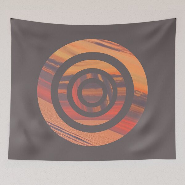 Item preview, Elegant Geometric - quirky abstract round rainbow sunset pattern designed and sold by Caroline Laursen.
