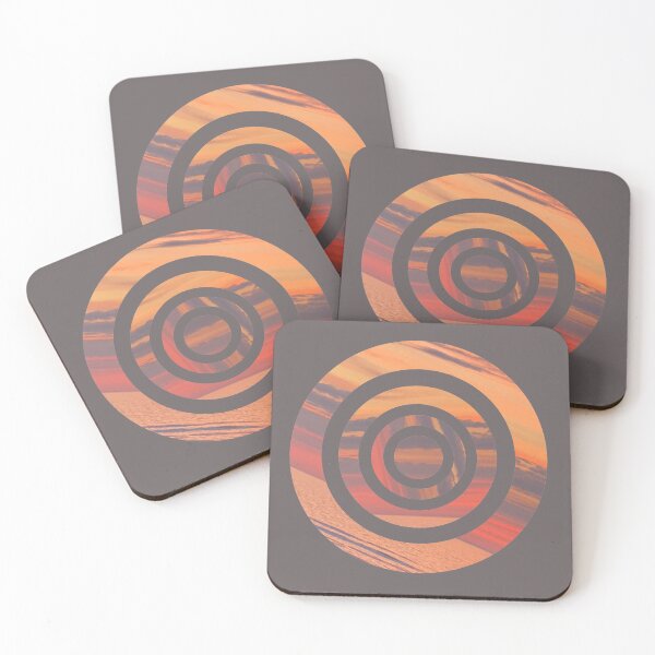 Item preview, Elegant Geometric - quirky abstract round rainbow sunset pattern designed and sold by Caroline Laursen.