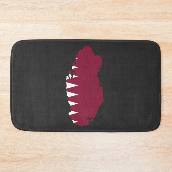 Item preview, Qatar Flag Map with regions designed and sold by Alo.