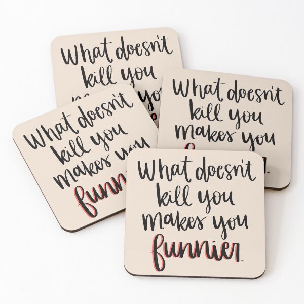 Item preview, What Doesn't Kill You Makes You Funnier (Red) designed and sold by caitastropheco.