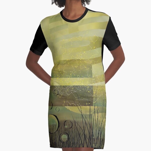 Linguistical Forest Graphic T-Shirt Dress