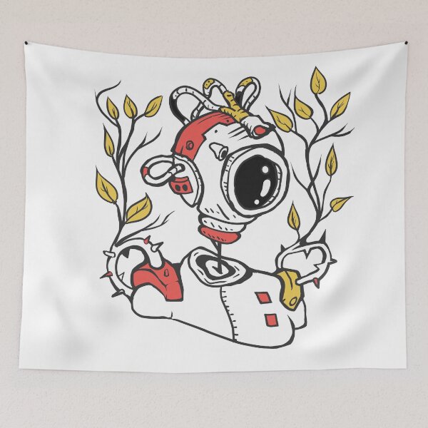 Item preview, The red abandoned astronaut designed and sold by theinkypensieve.