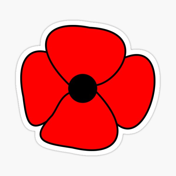Minimalist Remembrance Day Red Poppy Dainty Edition Sticker By Deegital18 Redbubble Minimalist Remembrance Day Red Poppy Dainty Edition Sticker By Deegital18 Redbubble
