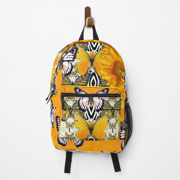 Item preview,  MUSTARD YELLOW & CUMIN COLOR WHITE BUTTERFLIES & SUNFLOWERS ABSTRACT ART designed and sold by sharlesart.