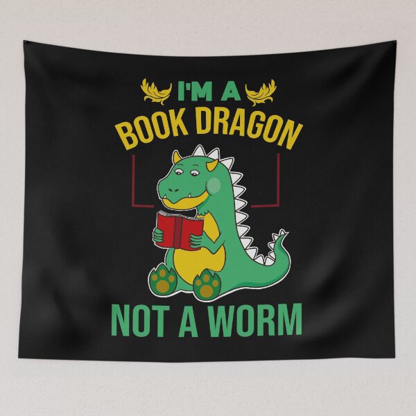 Item preview, i'm a book dragon not a worm designed and sold by Tagesapfel.