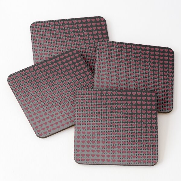 Artikelvorschau, Burgundy and Gray Heart Pattern entworfen und verkauft von JupiterCyclops.