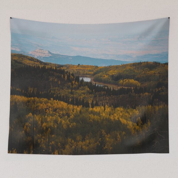 Item preview, Forest Fall Mountain leaves View on Crisp Autumn Day designed and sold by JLPhotographer.