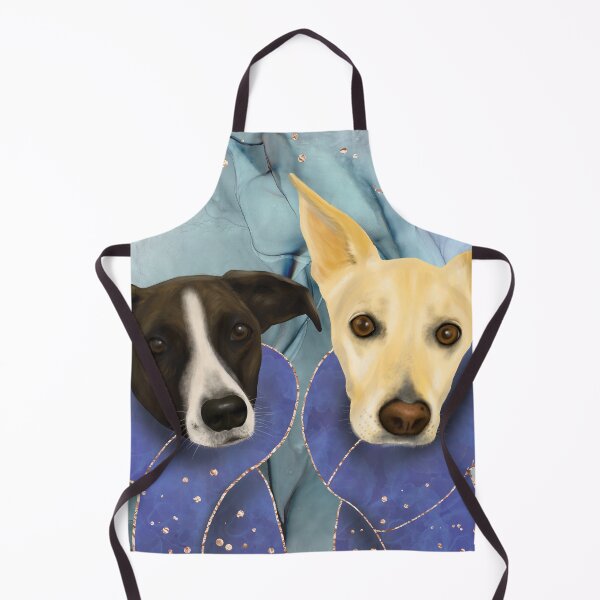 Item preview, Two Cute Dogs - Family Portrait in Royal Blue Theme designed and sold by Andreea Dumez.