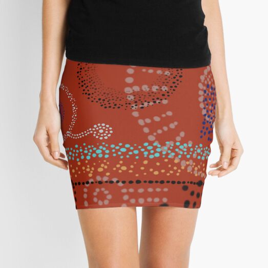 Aboriginal Dots Mini Skirt