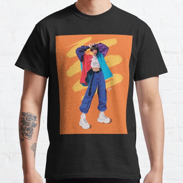 Girl in Retro 90s Hip Hop Fashion Classic T-Shirt