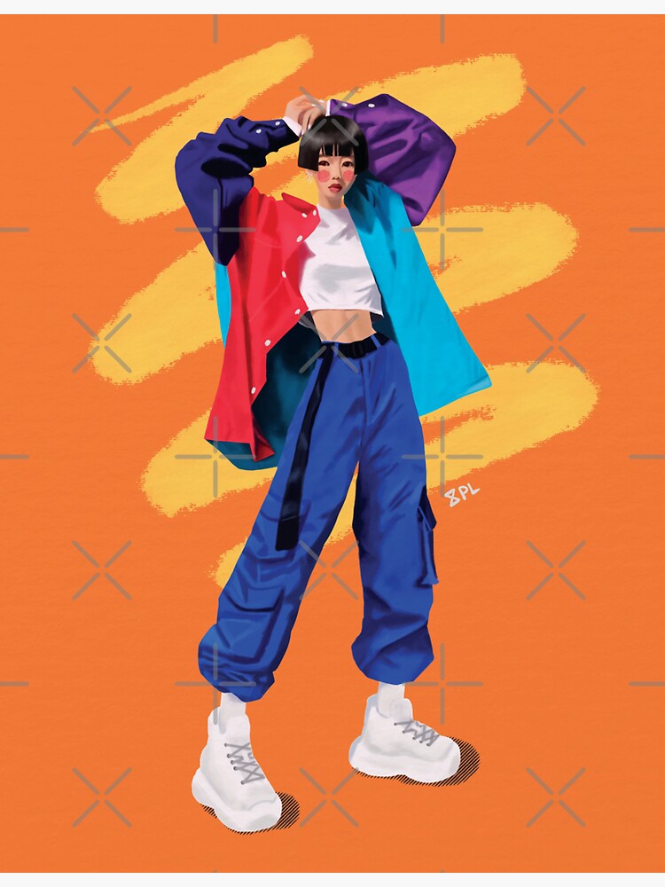 Girl in Retro 90s Hip Hop Fashion by StellarTatter