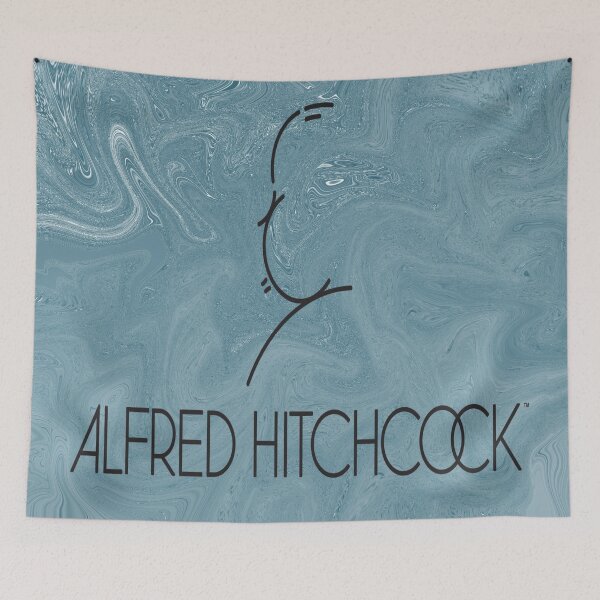 Item preview, Alfred Hitchcock with Teal and a Hint of White Tint Marble  designed and sold by KirstenJRenfroe.