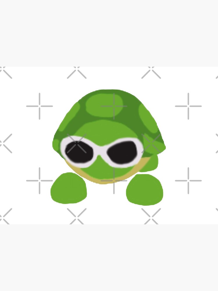 Adopt Me Turtle With Clout Goggles Art Board Print By Haleybelle1005 Redbubble - blue neon goggles roblox