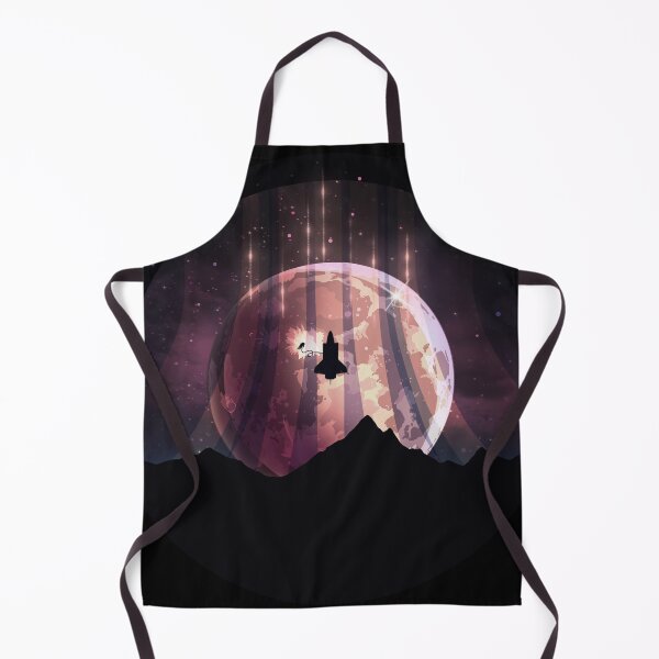 Item preview, Colorful Moon with Astronaut and Shuttle Graphic Print designed and sold by The Art of Teena Sauvola.