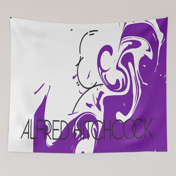 Item preview, Alfred Hitchcock with White to Purple Marble   designed and sold by KirstenJRenfroe.