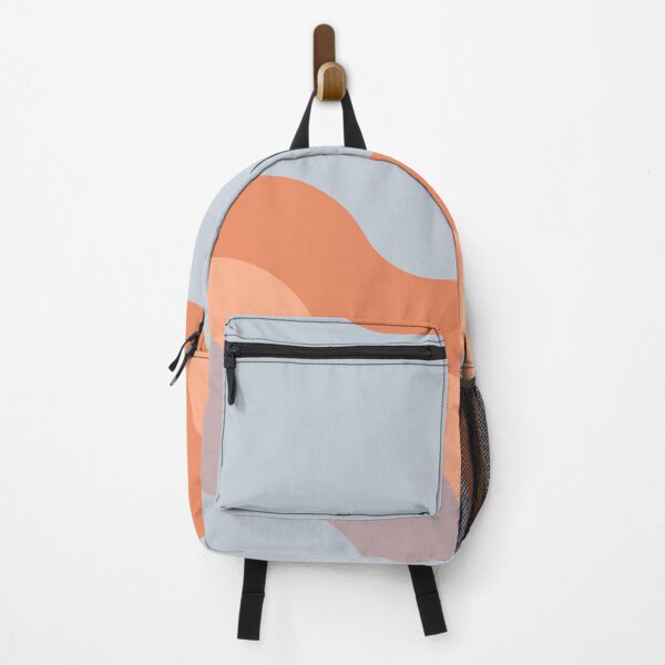Item preview, Colorful abstract waves in retro pastel colors orange, purple and light blue designed and sold by Abbara.