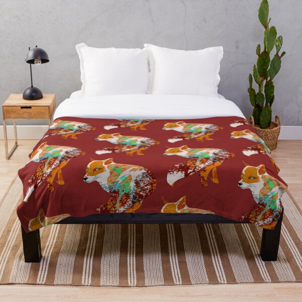 Item preview, Fox In Nature (Fox With Floral Pattern) designed and sold by MindCereal.
