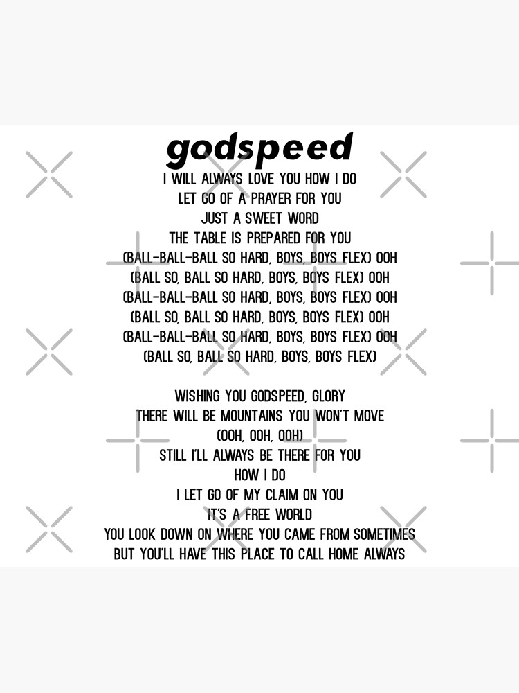 "Godspeed - Frank Ocean" Poster For Sale By Claywalkr | Redbubble