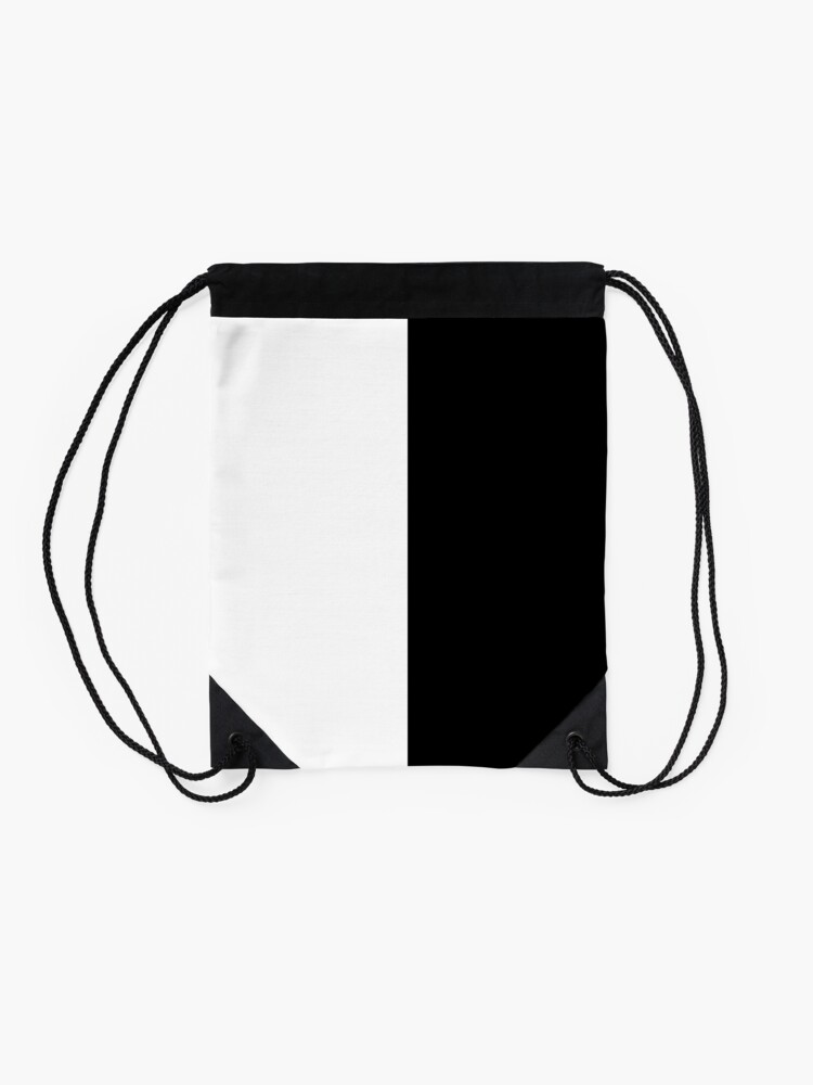 Alternate view of Backpack - Half White and Black Drawstring Bag
