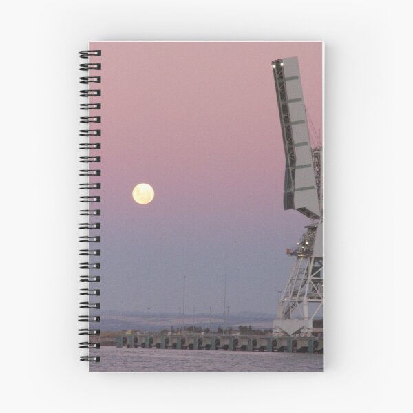 Item preview, Moonrise Over an Outer Harbour Crane designed and sold by Stuart Daddow Photography.