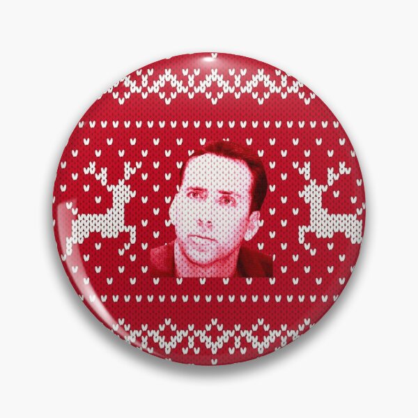 Item preview, Christmas  Ugly Sweater theme Nicholas Cage designed and sold by ikidyounot.