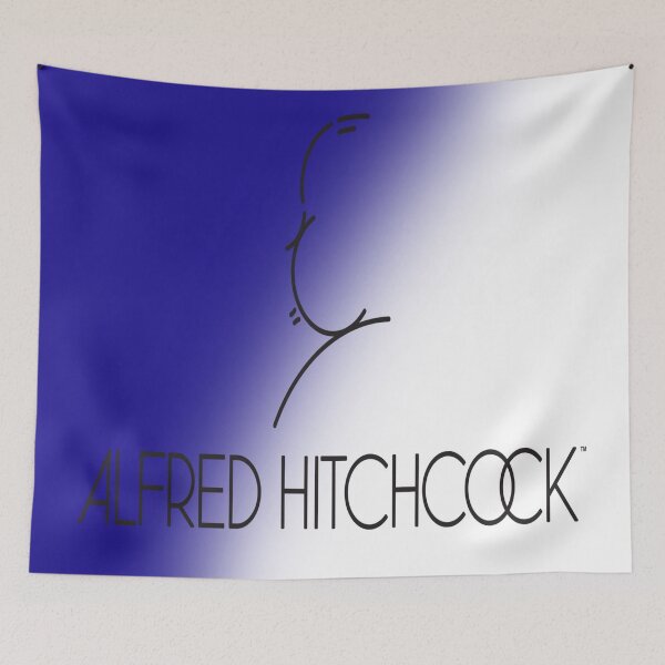 Item preview, Alfred Hitchcock with Blue to White Ombre designed and sold by KirstenJRenfroe.