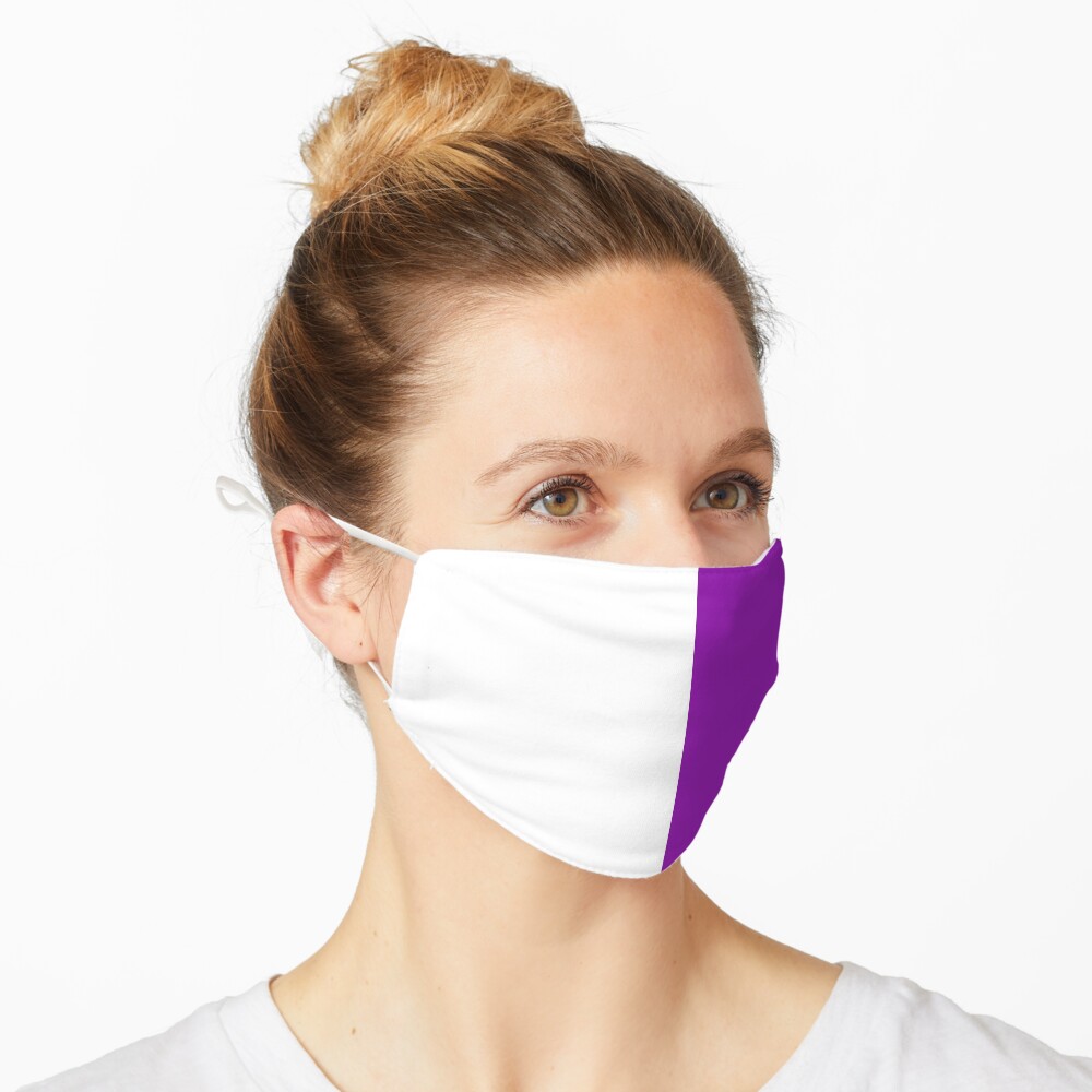 Half Purple Half White Mini Skirt Mask By Stickersandtees Redbubble