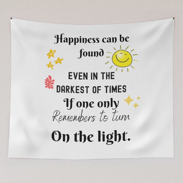 Item preview, Happiness can be found even in the darkest of times - Dumbledore quote designed and sold by Lorify.
