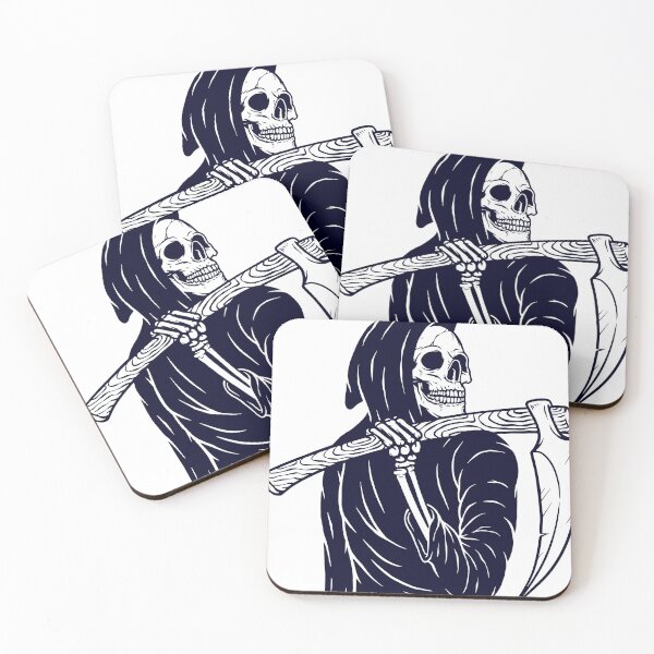 Aperçu de l'œuvre Autocollant Grim Reaper créée et vendue par PatternSquare.