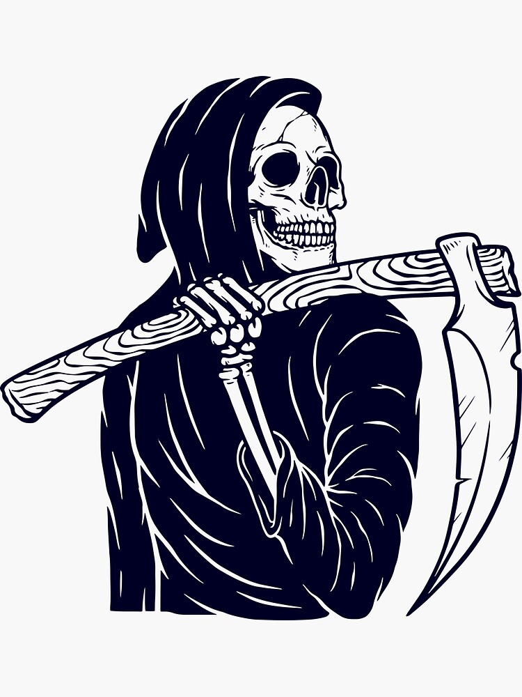 Grim Reaper sticker by PatternSquare