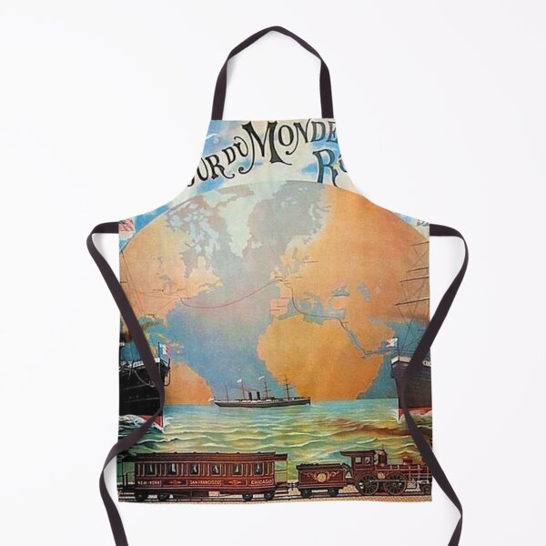 Item preview, Voyage Around World Schindeler Autour du Monde, Vintage World Travel Poster, Sailing, Shipping, Railway, Paris, USA, Japan, London designed and sold by Jéanpaul Ferro.