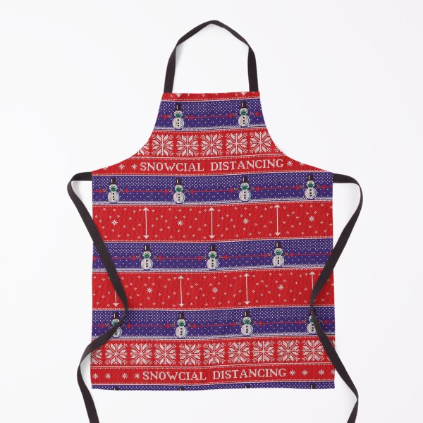Item preview, Snowcial Distancing Funny Christmas Thanksgiving 2020 Ugly Fairisle Sweater  designed and sold by JinxWhaleDesign.