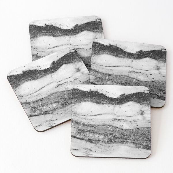 Item preview, Black and White Marble Texture Abstract Decorative Surface designed and sold by worldways.