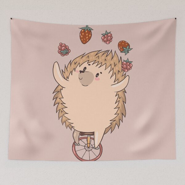 Item preview, Hedgehog juggles berries designed and sold by kalud-zoldyck.
