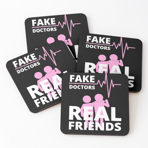 Item preview, Fake Doctors Real Friends, Pink designed and sold by NiceSign.
