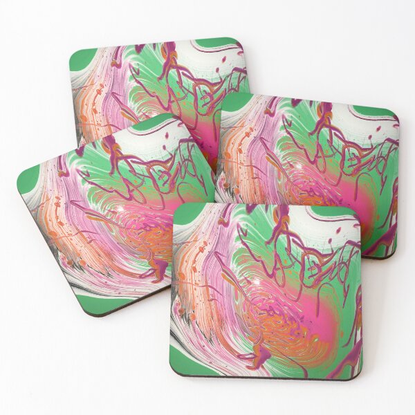 Item preview, Heart Pumps acrylic abstract painting designed and sold by Color Splash Gallery.