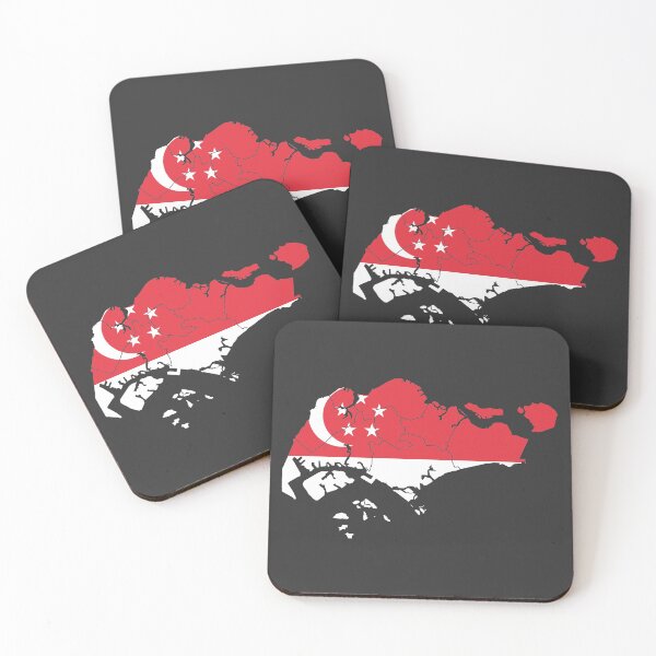 Item preview, Singapore Flag Map with regions designed and sold by Alo.