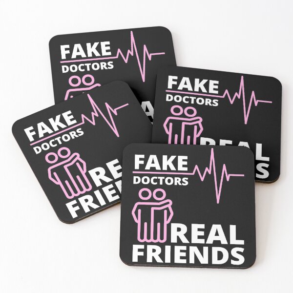 Item preview, Fake Doctors Real Friends, Pink designed and sold by NiceSign.