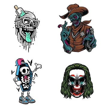 Vorschaubild zum Design Skull Sticker Set von PatternSquare