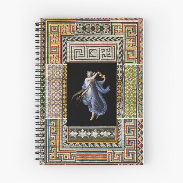 Item preview, DANCING MAENAD WITH CYMBALS ,ANTIQUE ROMAN PAINTING WITH POMPEII MOSAICS PATCHWORK  designed and sold by BulganLumini.