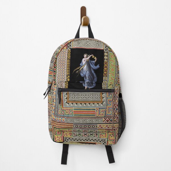 Item preview, DANCING MAENAD WITH CYMBALS ,ANTIQUE ROMAN PAINTING WITH POMPEII MOSAICS PATCHWORK  designed and sold by BulganLumini.