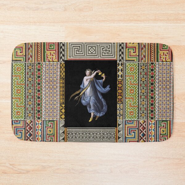 Item preview, DANCING MAENAD WITH CYMBALS ,ANTIQUE ROMAN PAINTING WITH POMPEII MOSAICS PATCHWORK  designed and sold by BulganLumini.